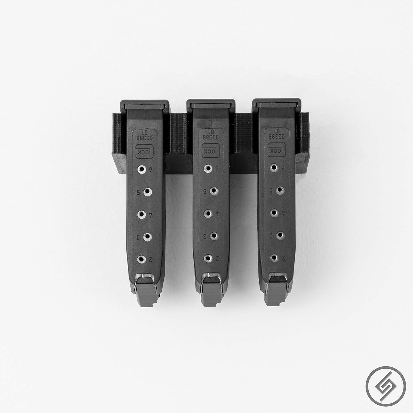 Spartan Mounts Compatible with Glock Magazines | Firearm Accessories, Wall Mount Mag Display for Gun Room, Ammo Storage, Gun Safe Armory Tactical.