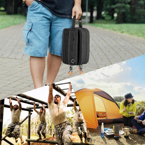Prokva Tactical First Aid Bag Empty, Medical Emergency Pouch Trauma Kit Storage Bag for Camping Hunting Hiking, Black (Empty Bag Only)
