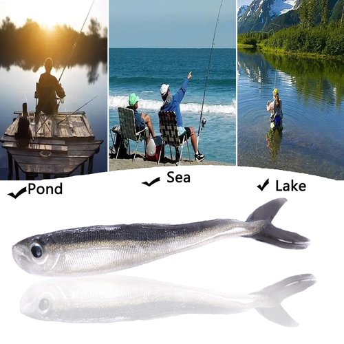 Lumista Paddle Tail Swim Baits,Fishing Soft Plastic Lures,Soft Plastic Fishing Lures for Bass Fishing,30pcs with Box,Soft Plastic Swimbaits for Bass Trout Crappie Lures Kit for Saltwater Freshwater