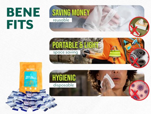 Zero Gravity Disposable Towels - 30pcs Compressed Ultra Soft Coin Tissue, Portable & Reusable Camping Personal Care Products, Recyclable Travel Towels