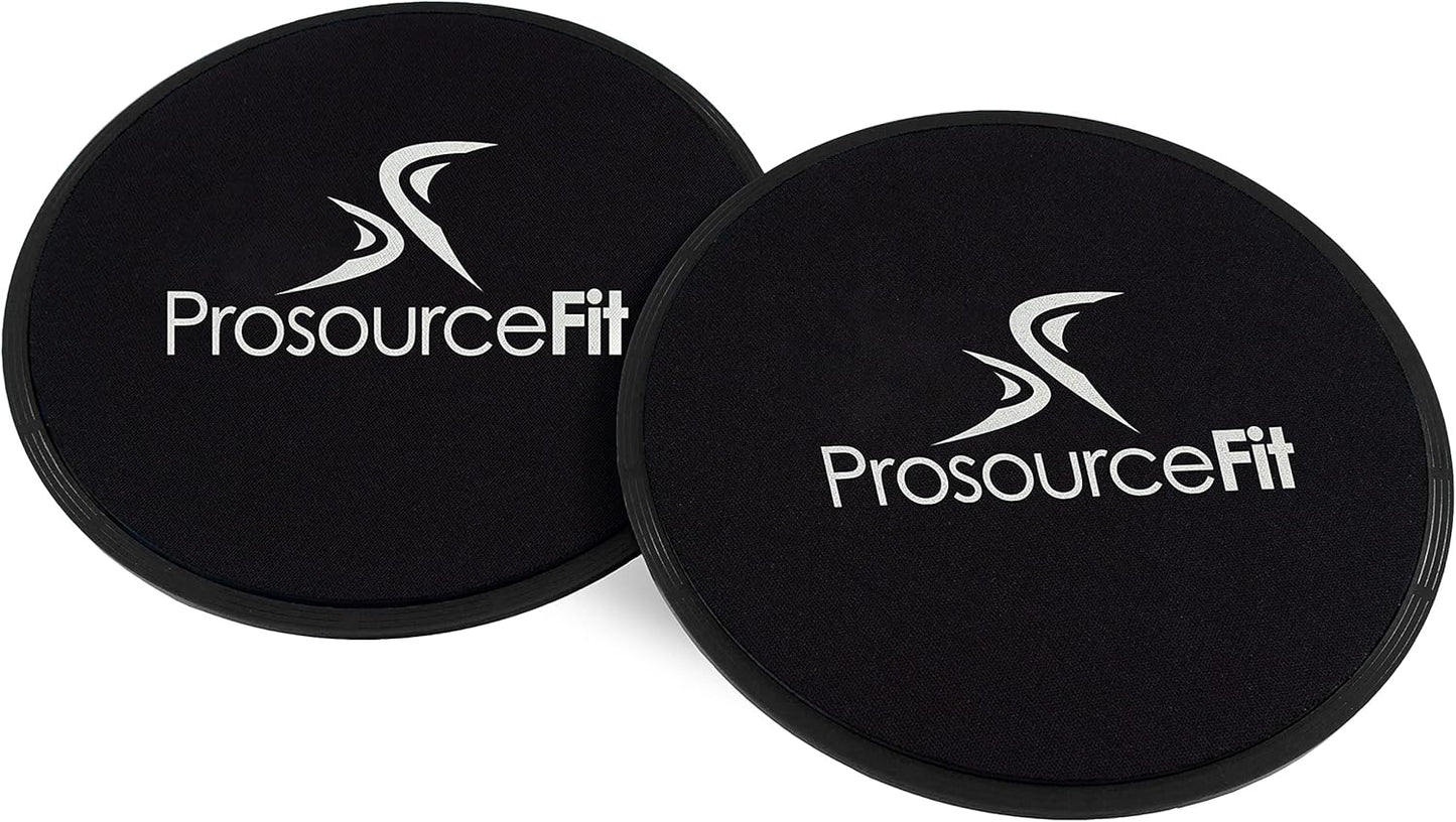 ProsourceFit Core Sliding Exercise Discs, Dual-Sided Sliders for Use on Any Surface at Home or Gym for Full-Body Workouts, Set of 2
