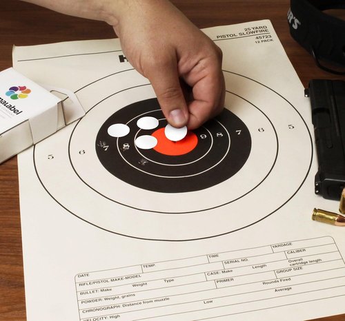 ChromaLabel 0.75 Inch Permanent Round Target Pasters for Shooting and Marksmanship, 1000 Labels per Dispenser Box