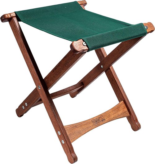 BYER OF MAINE Pangean Folding Stool – Canvas Camp & Wood Camp Stool for Portable & Outdoor Seating in Natural Color