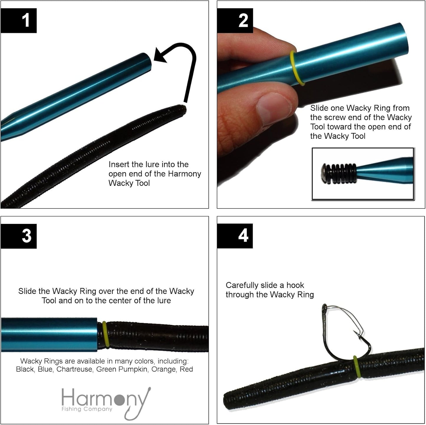 Wacky Rig Kit - Z-Man ZinkerZ 6pk + Wacky Weedless Hooks 10pk + Wacky Tool w/ 10 Wacky Rings + How to Fish The Wacky Worm Guide (Green Pumpkin)