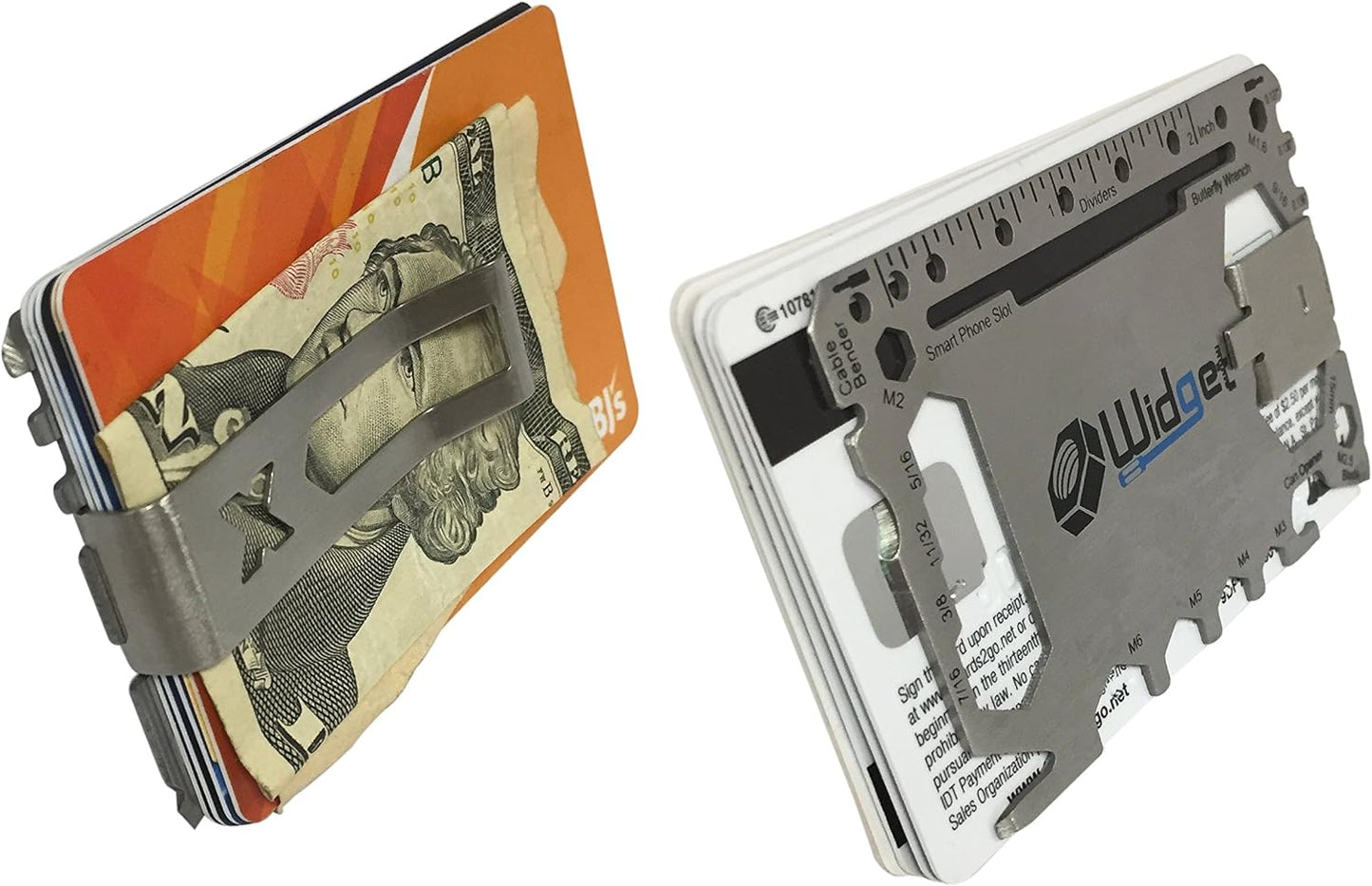 W4W, Multi purpose survival Pocket tool - Stocking Stuffers for Men Great Christmas gifts - Credit Card Wallet Size Ninja Multitool - 43 in 1 (Black)