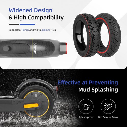 ulip Scooter Rear Fender Replacement Accessories with Tail Light with Brake Compatible with Segway Ninebot Max G30 G30D Scooter Gray