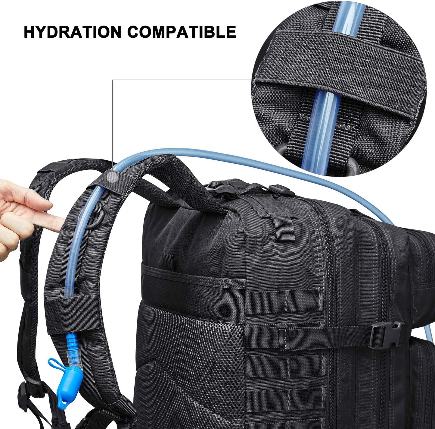 Prospo Military Tactical Backpack Large Fishing Tackle Backpack 3 Day Assault Survival Pack Molle Bag for Men