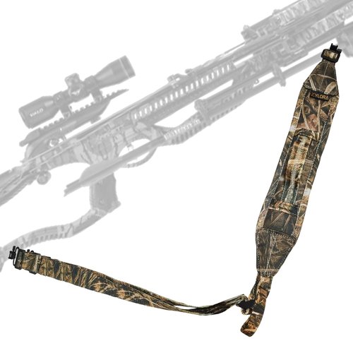 Zylora Crossbow Sling with Non-Slip Sholder Pad, Two Points Crossbow Sling with Quick-Grab Handle and Thumb Hole, Corssbow Accessaries for Hunting and Shooting