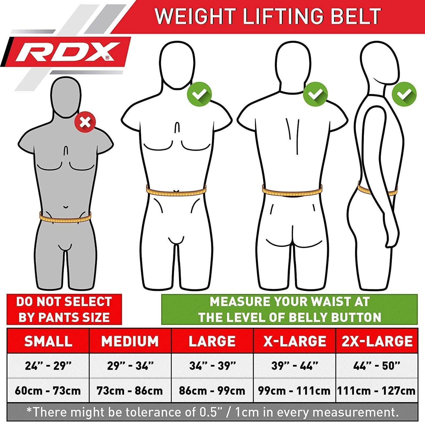 RDX Weight Lifting Belt Nappa Leather, 4” Padded Lumbar Back Support, 11 Adjustable Holes, Bodybuilding Training, Powerlifting Deadlifts Workout Squats Exercise, Home Gym Fitness Equipment