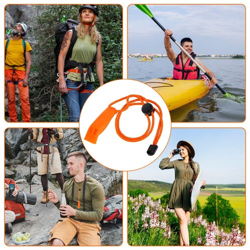 Molain Emergency Whistles with Lanyard Safety Whistle Survival Shrill Loud Blast for Kayak Life Vest Jacket Boating Fishing Boat Camping Hiking Hunting Rescue Signaling Kids Lifeguard Plastic 2PCS