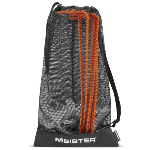 Meister ZoomFlex Agility Hurdles w/Carry Bag - Flex-Safe Modular Speed Training - 6" Safety Orange - 6 Pack