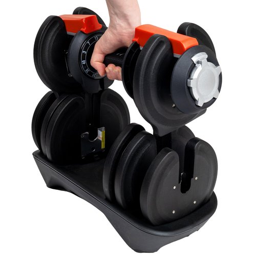 Body Sport 3-40 lb. Single Adjustable Dumbbell with Non-Slip, Comfort Grip & Contoured Full Rotation Handle