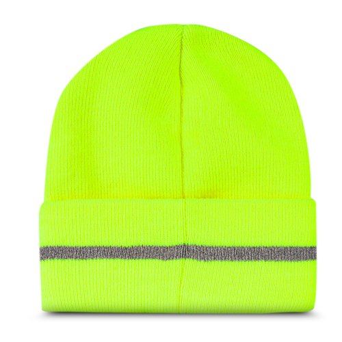 Wolverine Unisex Performance Beanie-Durable for Work and Outdoor Adventures (One Size Fits Most), Reflective Stripe-Hi Vis Yellow