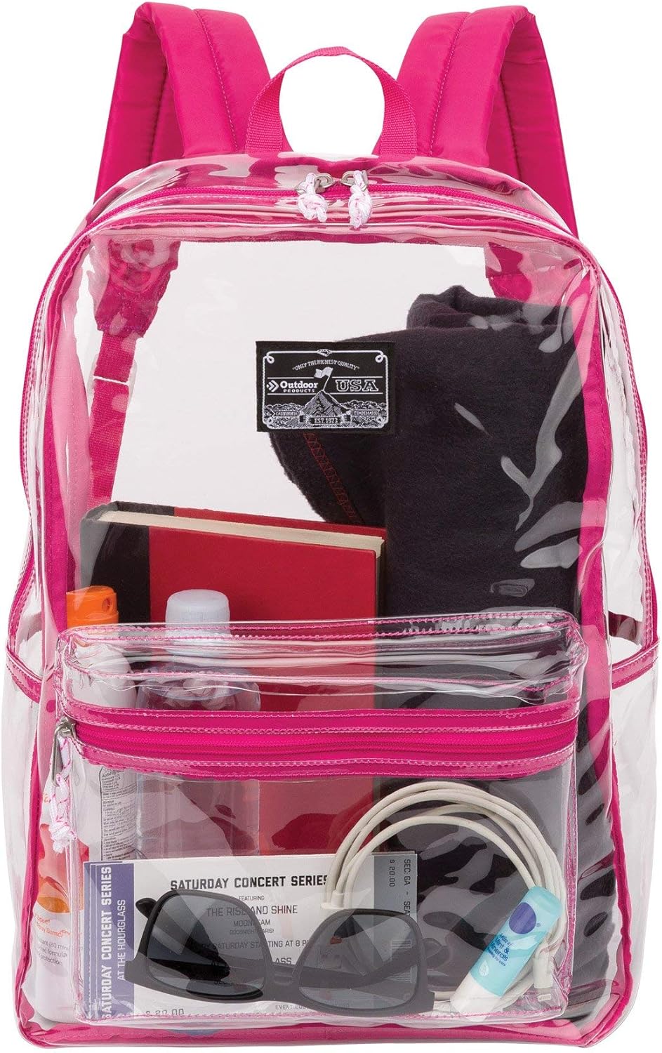 Outdoor Products Clear Pass Daypack (Pink Peacock) (Black)