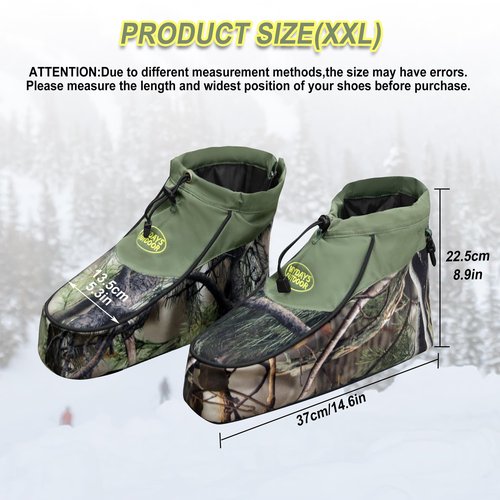 MYDAYS OUTDOOR Insulated Boot Covers,Lightweight Boot Insulator for Hunting,Durable Boot Blanket Cover for Men Women,Waterproof Hunting Boot Cover for Cold Weather XXL
