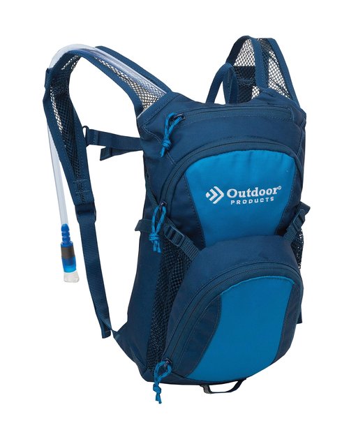 Outdoor Products Tadpole Hydration Pack Bundle - Black with Violet Tulip and Bright Blue