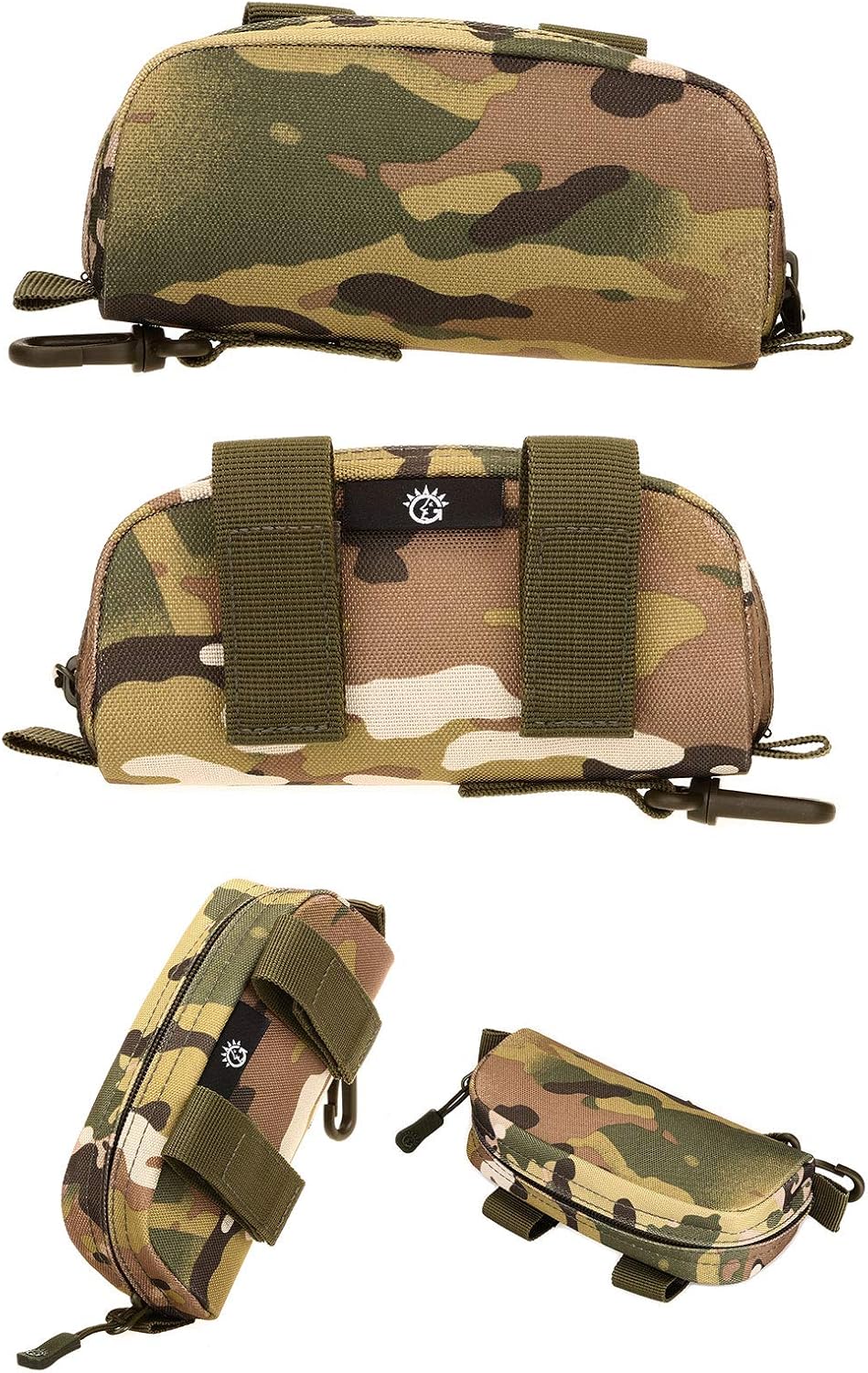 Tactical Molle Sunglasses Case Portable Anti-Shock Clamshell Carry Eyeglasses Hard Case Outdoor Hunting Goggle Mag Pouch