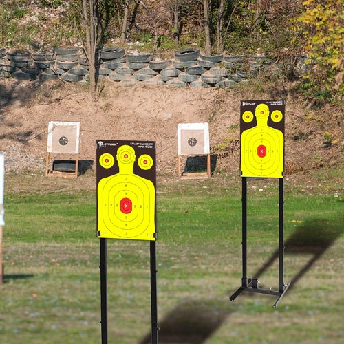 Atflbox Silhouette Paper Target for The Range, 17X25 Inch High Visibility Target Paper for Indoor and Outdoor Shooting Practice, Suitable for Handgun, Pistol, Rifle, Airgun, Pellet BB Gun (50 Pack)