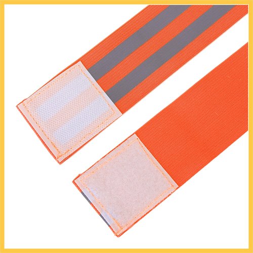 REPAIROCK 8pcs Reflective Bands for Arm Reflective Armbands High Visibility Night Cycling Riding Reflector Tape Straps Bracelet Orange Auto Replacement Parts