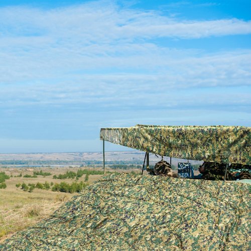 Yzpacc 6.5x5ft Camo Netting Camouflage Netting, Clear View Camo Mesh Netting Fabric Against Insect for Hunting Shooting Camping Decoration Concealment Tree Stand