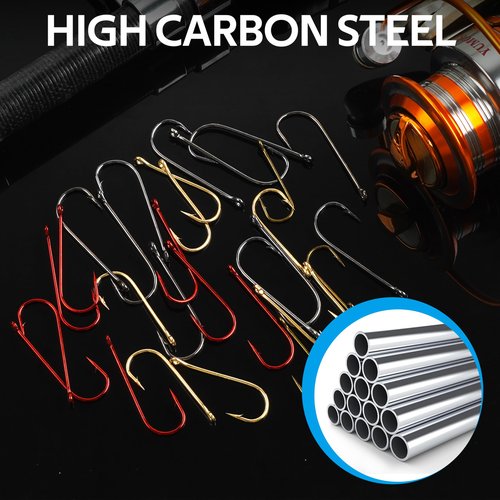 Aberdeen Fishing Hooks Set,150pcs Crappie Panfish Hooks Long Shank Aberdeen Hooks High Carbon Steel Assorted Small Light Wire Fishing Hooks for Bass Trout Catfish Sunfish Freshwater