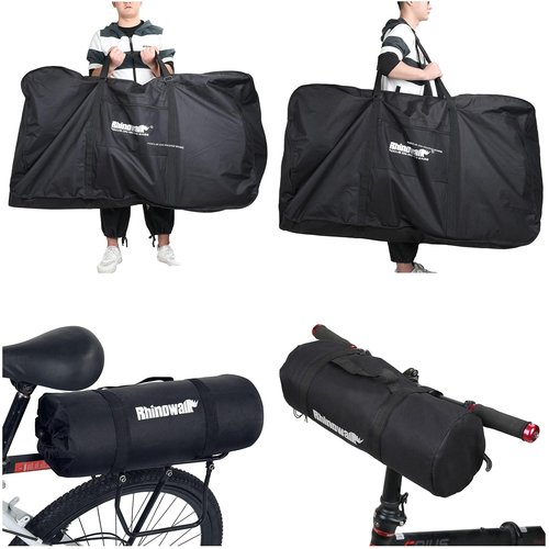 LIDARPHE Bike Travel Bag 26 to 29 inch Bicycle Storage Carry Case, Portable Folding Cycling Thick Mountain Bike Transport Case for Airplane Shipping, Professional Cycling Cover Accessories