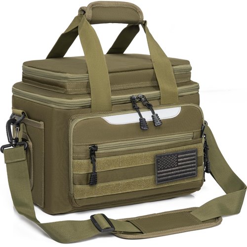 WELIDAY Fishing Tackle Bag for Fishing, Water Resistant Fishing Gear Storage Bag, Soft Tackle Box Storage Case for Saltwater or Freshwater (Green)