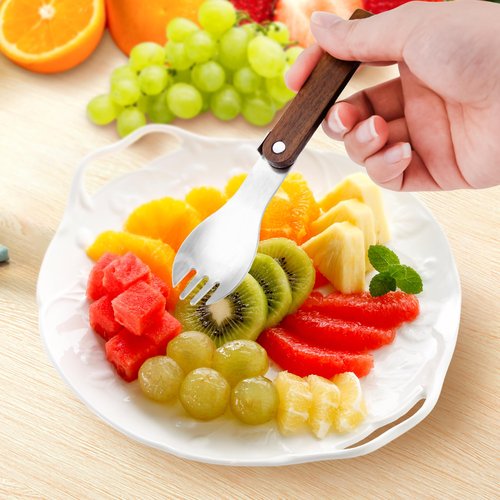Foldable Fork and Spoon Set, 2pcs Portable Folding Spoon and Fork Set With Plastic Storage Case, Foldable Spoon Portable Fork With Wooden Handle For Travel Camping Outdoors Picnic
