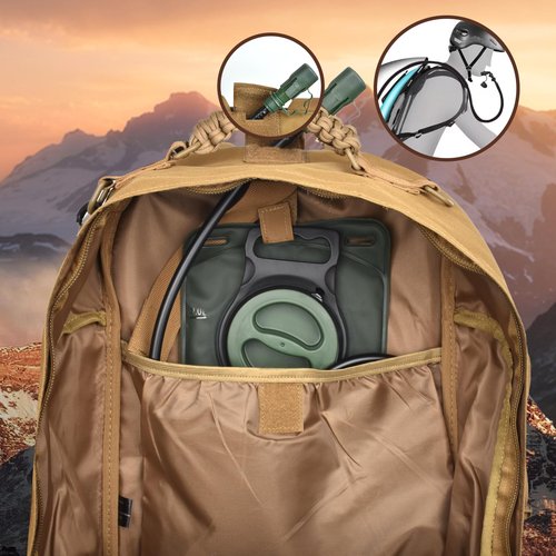 AZULDEZ Military Tactical Backpack, 40L Tactical Backpack for Men, Army 3 Days Assault Pack, Military Molle Backpack Waterproof, EDC Hiking Bug Out Bag with Water Bladder Compartment, Hiking Rucksack
