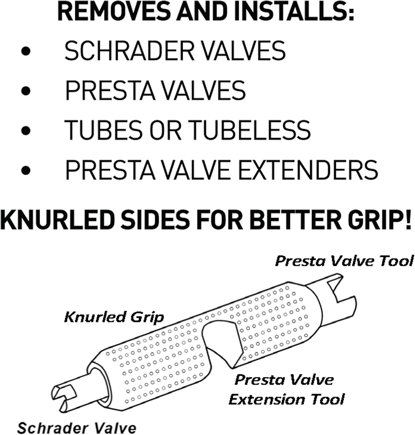 Presta Valve Core Removal Tool for Bike Tires.