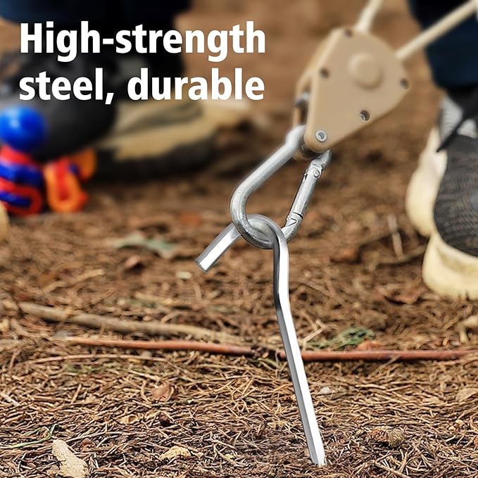 20Pcs 7" Tent Pegs Ground Stakes, Metal Stakes, Camping Peg for Pitching Camping, Camping, Outdoor Decoration
