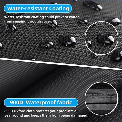 Adult Tricycle Cover/Electric Trike Cover, 600D Heavy Duty Oxford Cloth Tricycle Cover, UV Protection & Windproof, Waterproof Recumbent Trike Cover Replacement,includes 1 x adjustable Straps (Black)