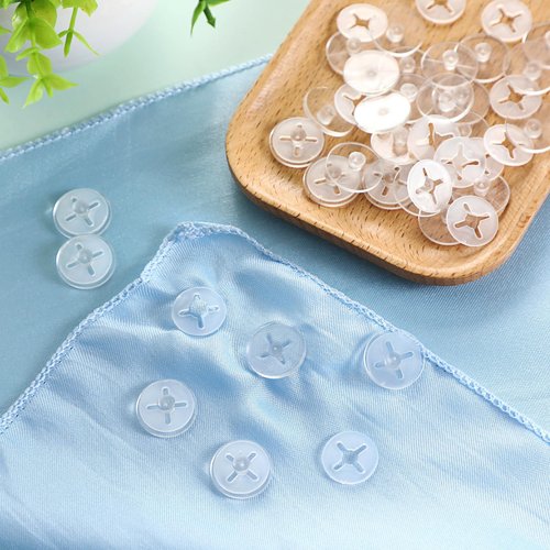 Wavwavw 12 Pcs Clear Running Bib Clips Race Number Buckle Fixing System Triathlon Race Bib Holder Running Fixing Clips Field Events Fastener Holder for Runners Marathon, Skating, Track (Clear)