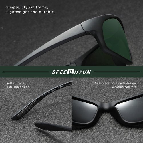 SPEEDHYUN Polarized Sports Sunglasses for Men Cycling Running Sunglasses for Women UV400 Protection Driving Fishing 3pack