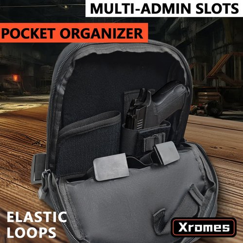 Xromes Tactical Sling Backpack - EDC Cross Body Bag for Pistol, Chest Shoulder Handgun Carrier