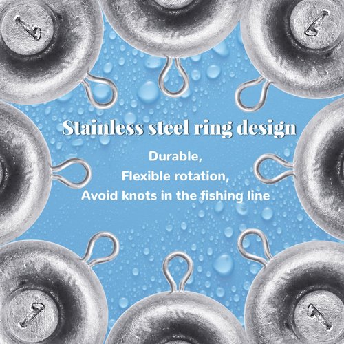 24pcs Sinkers Fishing Weights Coin Disc Sinker Fishing Sinkers Weights for Saltwater Trolling Catfishing Weight Sinker Fishing Tackle Gear (A-1oz-24pack)