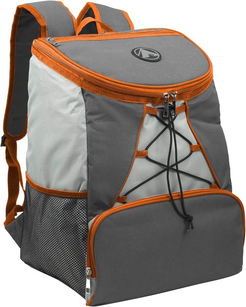 GigaTent Fully Insulated Interior Cooler Backpack 600D Adjustable Padded Shoulder Straps Bungee Cord Leakproof Water Resistant Cooler Extra Storage 2 Mesh Side Pockets for Lunch Picnic Hiking Camping