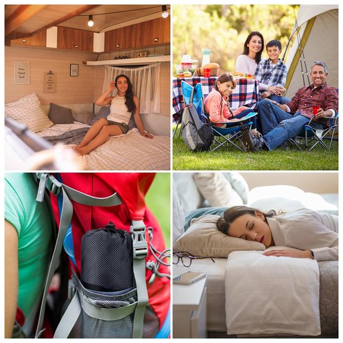 HunnmingRe 6 Pack Sleeping Bag Liners Bulk 87 x 37 Inches Ultralight Travel Sheets Adult Camping Sheets Portable Sleeping Sacks for Camping Backpacking Traveling Business Trips Hotels Hostels