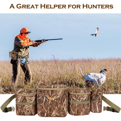 NEW VIEW Dove Hunting Bags & Belts, Camo Fanny Pack with Shotgun Shell Pouch & Game Bag, Belt for Pheasant Bird Duck Upland for Hunter