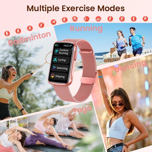 Fitness Tracker Smart Watch for Women: Health Activity Trackers with Heart Rate Blood Oxygen Sleep Monitor Step Counter Sport 1.47" Touchscreen IP68 Waterproof Smartwatch Compatible Android iOS