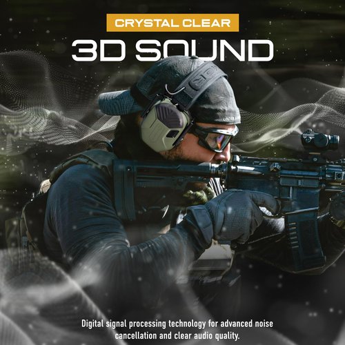 EARMOR M300T Electronic Hearing Protection with Bluetooth Shooting Earmuffs Noise Reduction for Hunting Shooting, SNR 29dB Dynamic Noise Control, Green