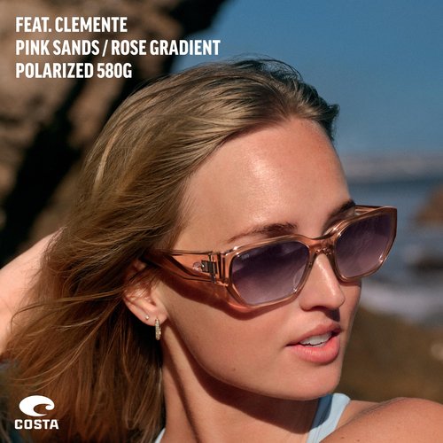 Costa Del Mar Clemente Sunglasses, Deep Purple/Rose Gradient Polarized 580G, 58 mm