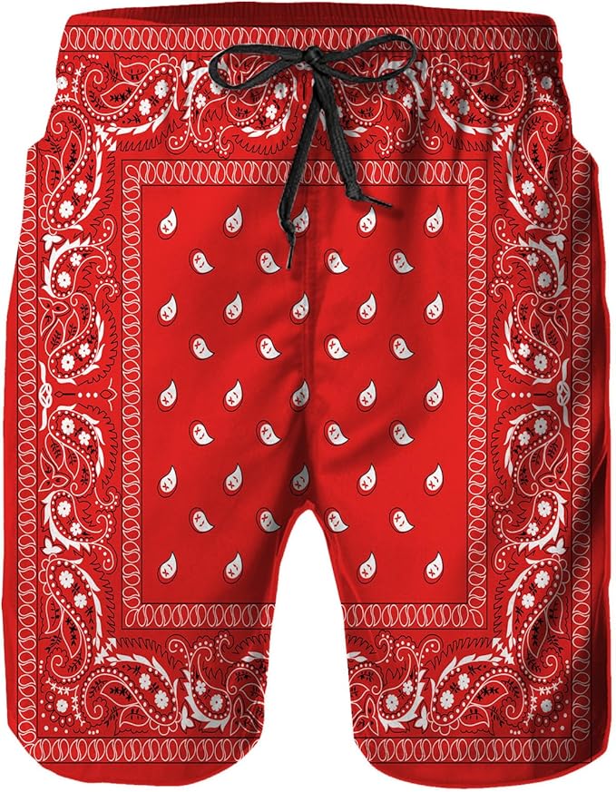 Mens Swim Trunks with Mesh Lining,Quick Dry Swimsuit Board Shorts Beach Pants Swimwear Bathing Suits