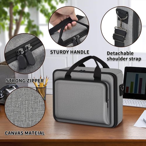 Steadtep Wireless Mobile Printer Case Compatible with Canon PIXMA TR150/ iP110 Printers, Potable Travel Storage Bag Fit for Printer Charger, Ink Cartridges, Batteries and Accessories (Box Only) -Grey