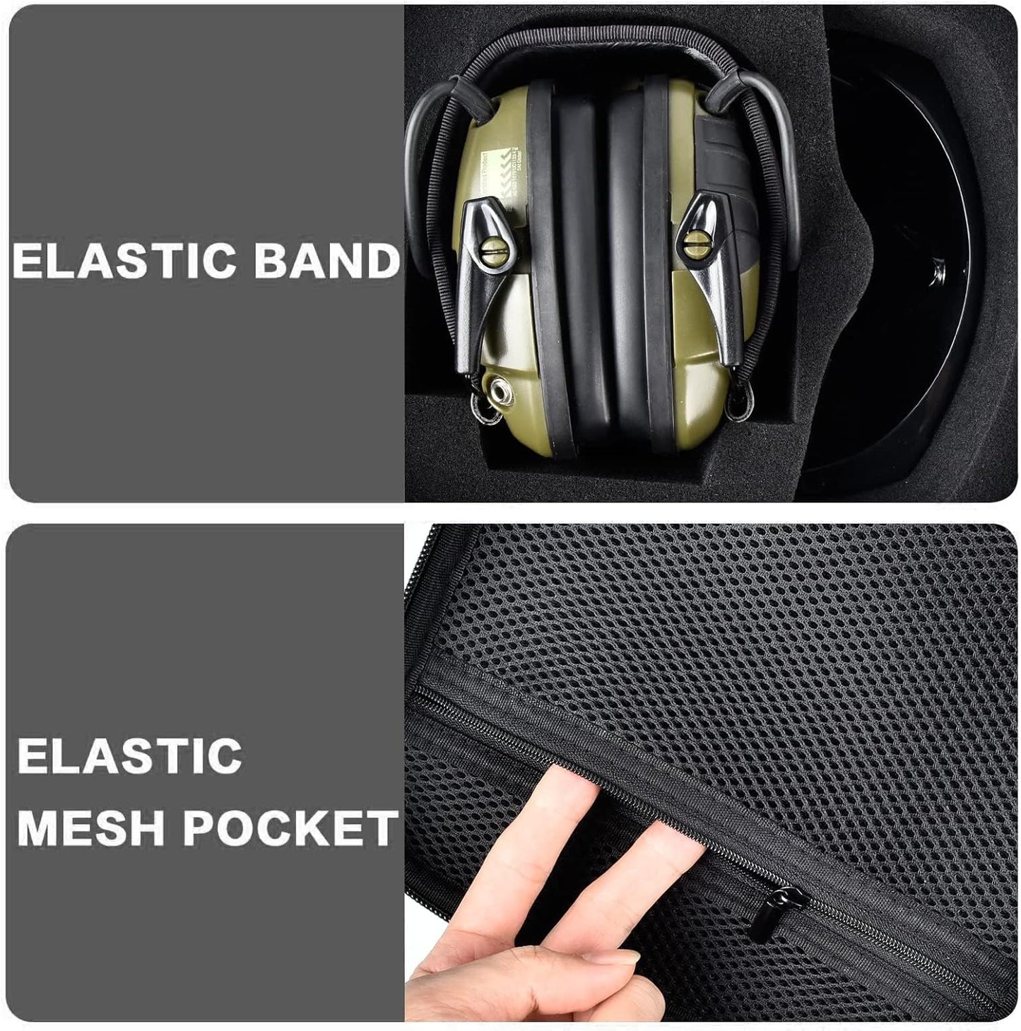 PAIYULE Case for Walker's Razor Slim Electronic Earmuffs/for Howard Leight Shooting Hunting Hearing Ear Protection