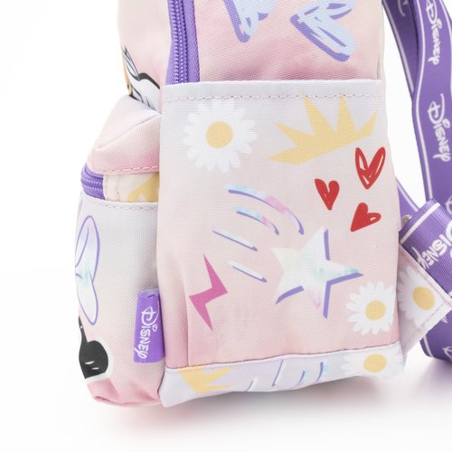 Daisy Duck Mini Backpack - Daisy Duck Small Backpack Backpack Bundle with 13” Daisy Duck Mini Backpack with Front Pocket, 26oz Water Bottle, More | Daisy Duck Backpack for Kids
