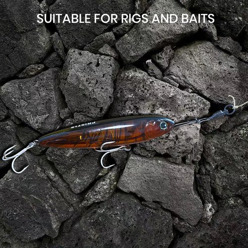 Pristis 25 Pack #0 High Strength Fishing Snap & Swivels, Ball Bearing with Coastlock Snap, Saltwater Corrosion Resistant Connector, 22 lb Freshwater Heavy Duty Black Nickel Finish Tackle Kit for Bass