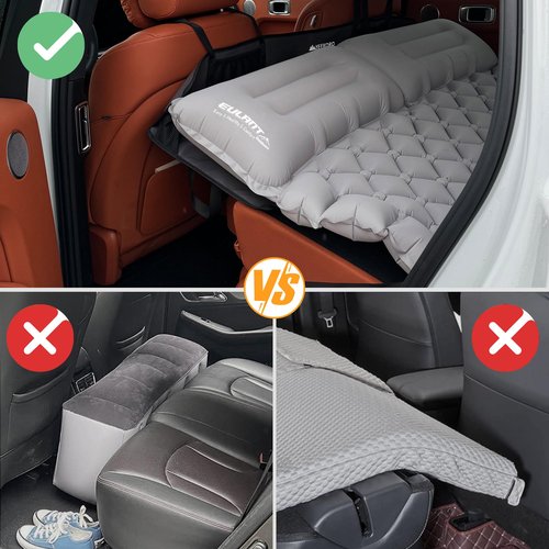 YEEKORO Car Rear Seat Mattress Extension Plate, Foldable Car Back Seat Extender，Portable Mattress for Sleeping, Increase Travel Trunk Space and Car Bed Camping Space for Car, SUV, Model Y/3