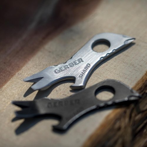 Gerber Gear Shard 7-in-1 Keychain Bottle Opener Multitool with Screwdriver, Gifts for Dad, Fathers and Men from Daughter, Wife or Son - Silver