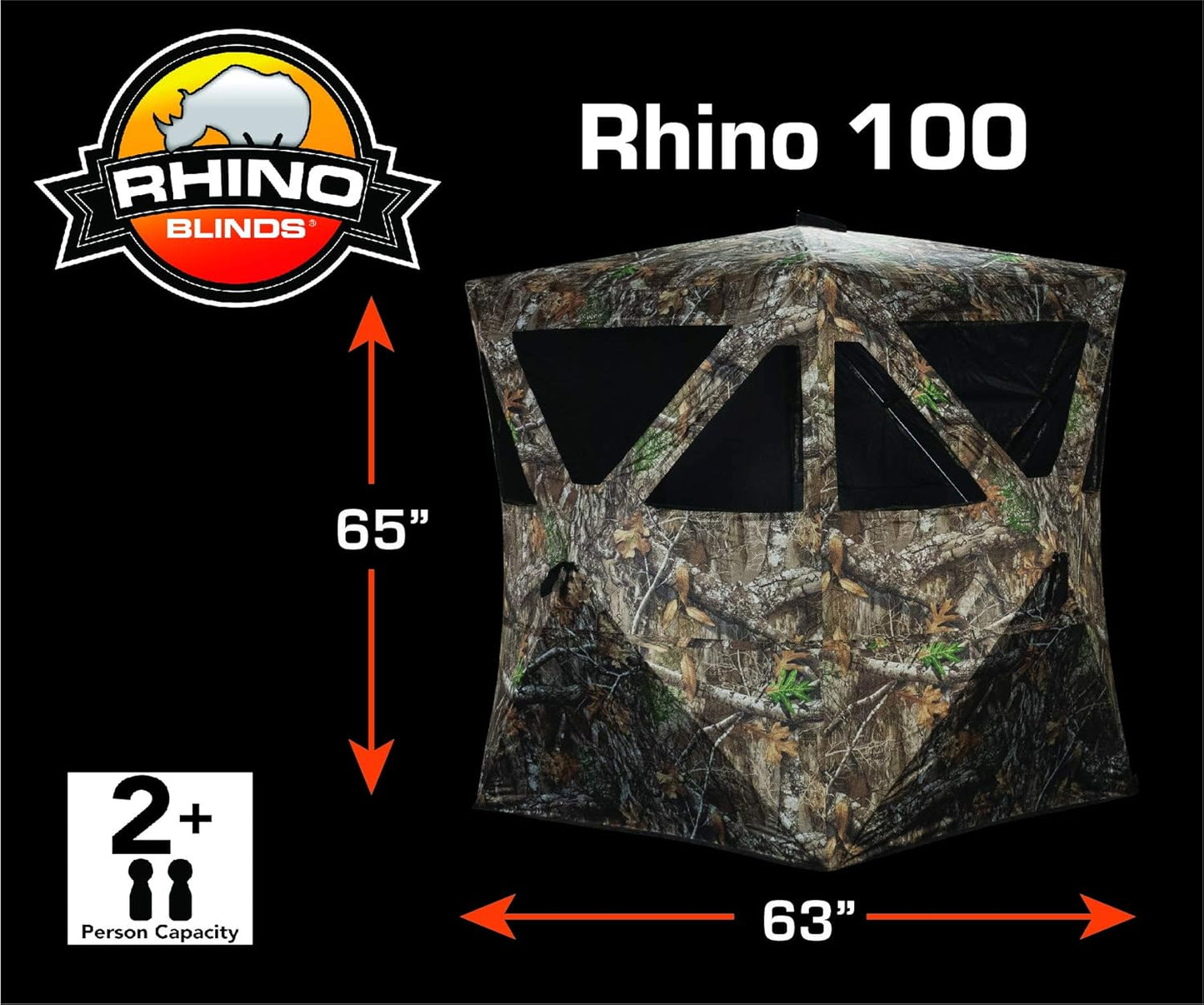 R100-RTE 2 Person Hunting Ground Blind, Realtree Edge